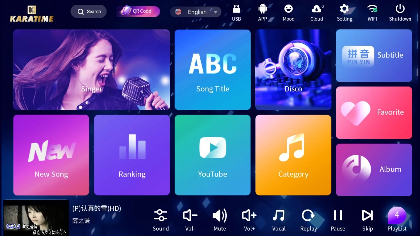 The KARATIME interface in English
